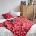 Cartoon Jacquard Christmas Printed Acrylic Knitted Winter Throw Blanket